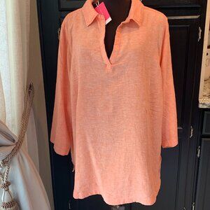 Isaac Mizrahi Linen 3X Tunic NWT